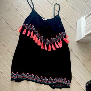 Tiara Hawaii beach cover up dress w tassels